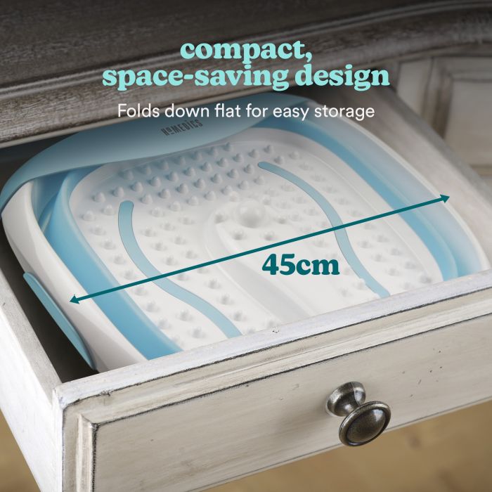 Масажна ванночка складана з вібромасажем та бризкозахисним козирком Foldaway Luxury Foot Spa