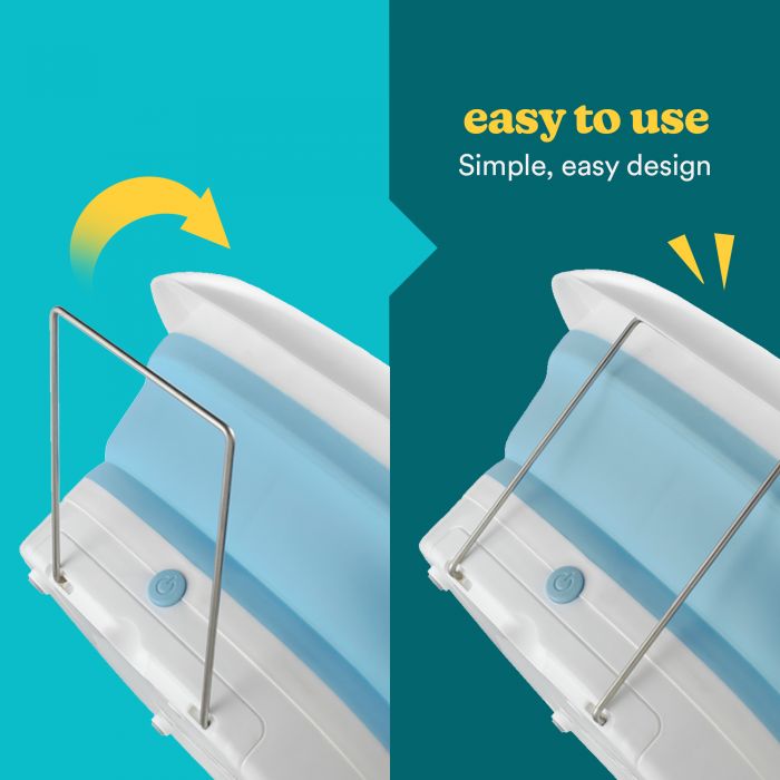 Масажна ванночка складана з вібромасажем та бризкозахисним козирком Foldaway Luxury Foot Spa