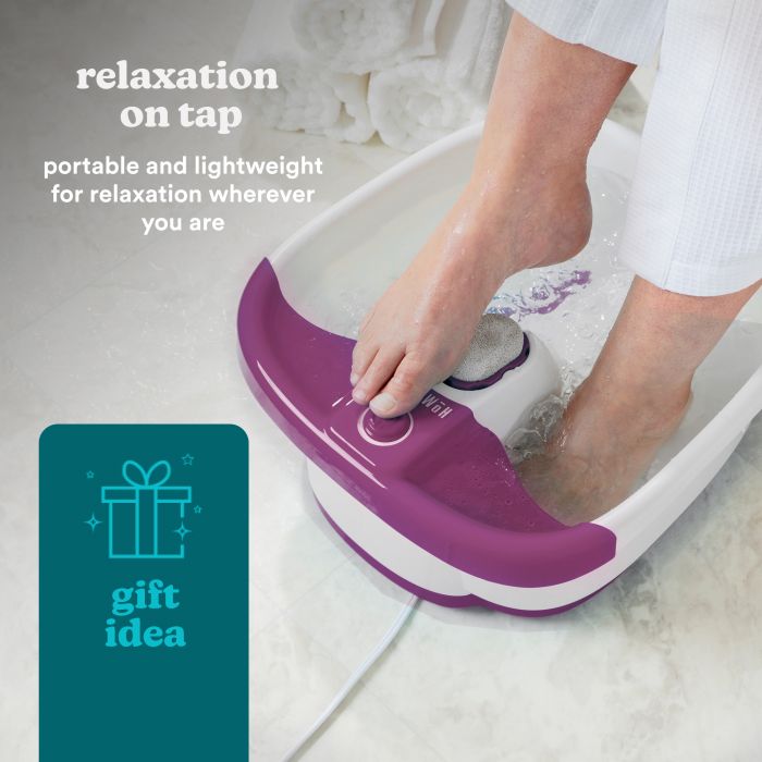 Масажна ванночка з підтримкою температури, акупунктурними шипами та пемзовою насадкою Bubblemate Foot Spa