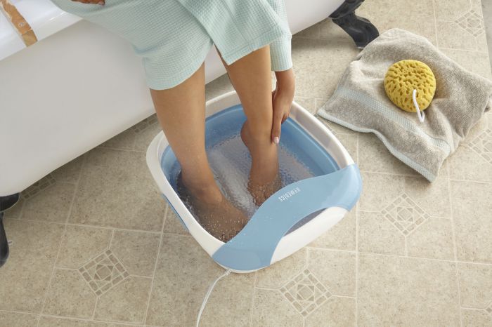 Силіконова гідромасажна ванна, що складається, з вібромасажем Foldaway Luxury Foot SPA