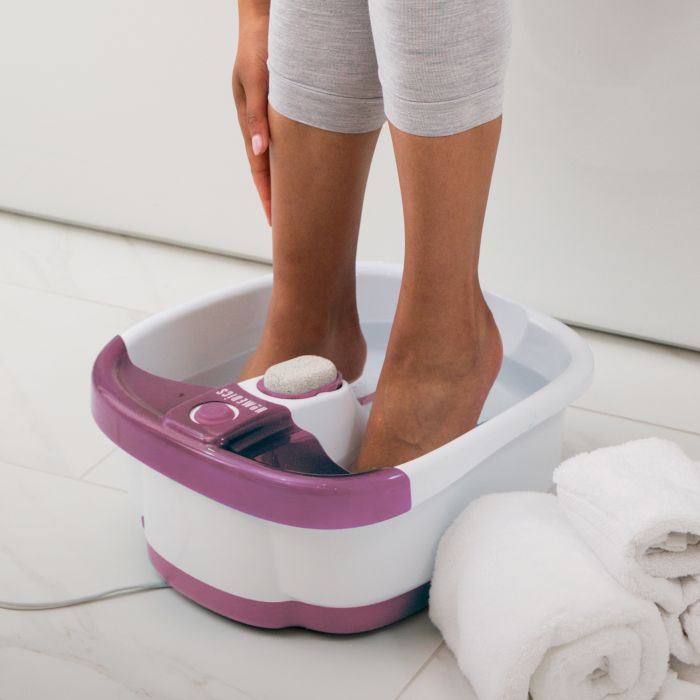 Масажна ванночка з підтримкою температури, акупунктурними шипами та пемзовою насадкою Bubblemate Foot Spa