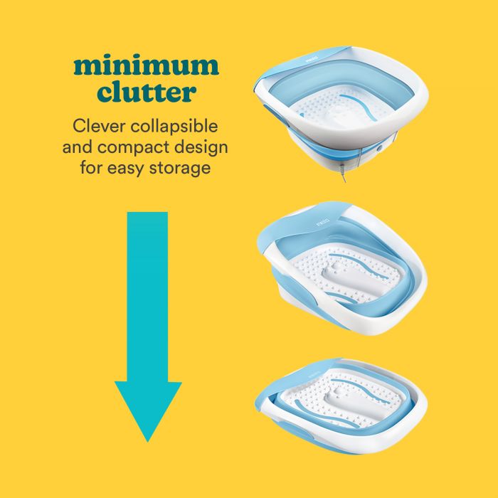 Масажна ванночка складана з вібромасажем та бризкозахисним козирком Foldaway Luxury Foot Spa